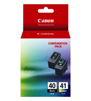Genuine Canon Inkjet Cartridge PG-40 BK+CL-41Color (2 pack)